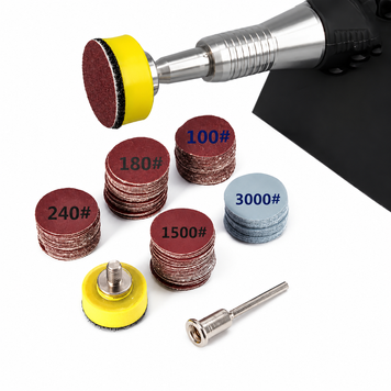 Набор шлифовальных кругов ITLY 25 мм на липучке для Dremel (100 шт.) AC081 фото