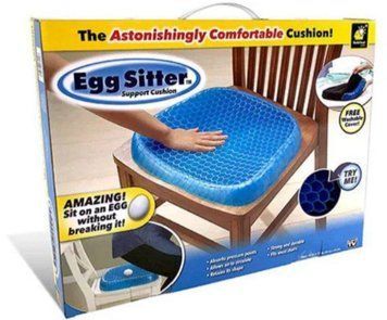 Ортопедична гелева подушка EGG SITTER з чохлом 39*32 см FB09 фото