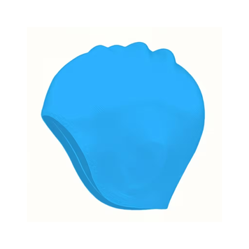 Професійна силіконова шапочка для плавання з подвійним покриттям SD09-Light-Blue фото