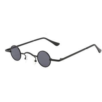 Винтажные круглые очки с металлической оправой и защитой UV400 GM046-black фото
