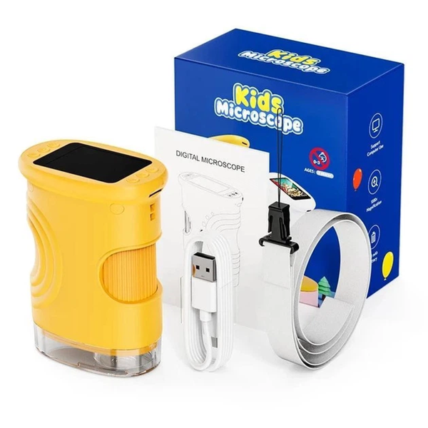 Дитячий цифровий мікроскоп 1000x з IPS екраном 2", камерою Full HD, фото, Type-C та LED підсвіткою EG049 фото