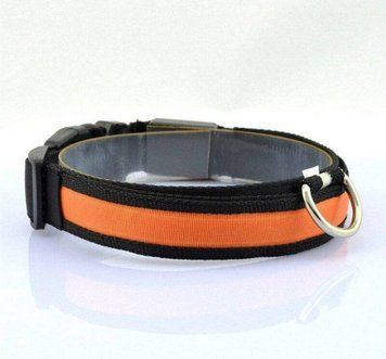 Світлодіодний нашийник для собак PR07-orange фото