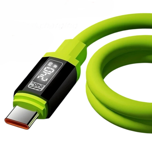 Кабель USB Type-C для швидкого заряджання 240 Вт з цифровим дисплеєм та передаванням даних EG051-C-C фото
