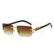 Модные солнцезащитные очки без рамки и UV400 ARTORIGIN GM016-Brown фото