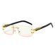 Модные солнцезащитные очки без рамки и UV400 ARTORIGIN GM016-Yellow-Pink фото