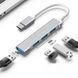 Универсальный концентратор USB/Type-C на 4 порта USB 3.0 WALKESEN EG026-TypeC-Grey фото 2