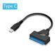 Кабель адаптер USB 2.0 3.0 Type-C для 2,5 HDD SSD SATA III 6Gbps Ashiboogoole EG037-TypeC фото 1