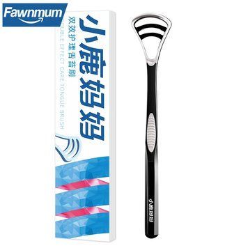 Силіконовий скребок для язика Fawnmum AC054-Black фото