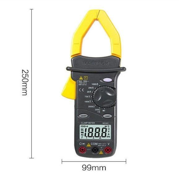 Цифрові струмові кліщі з мегаомметром та підсвічуванням MASTECH MS2001 MS2001 фото